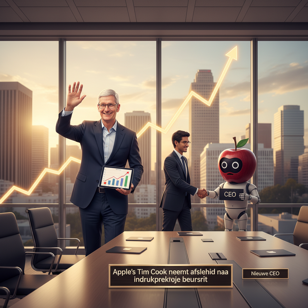 Apple's tim cook neemt afscheid na indrukwekkende beursrit