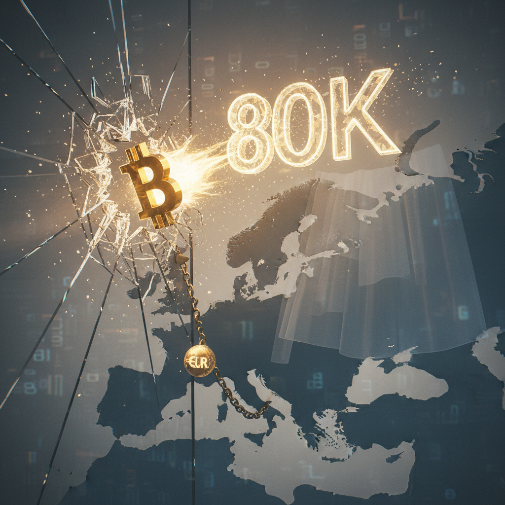 Bitcoin breekt door $80.000, Europa blijft achter in cryptorace